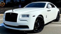Satin White Rolls Royce Wraith On Black Forgiatos