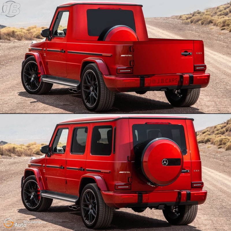 2025 MercedesAMG G63 Pickup Render By JB, Crazy Auto Discoveries