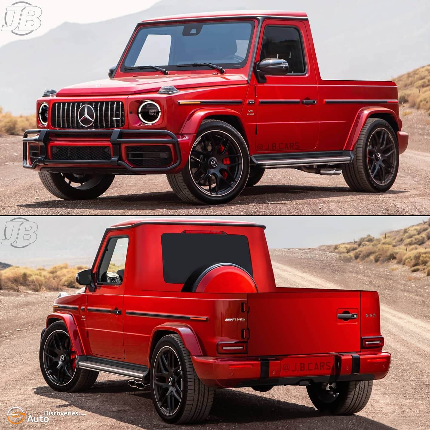 2025 MercedesAMG G63 Pickup Render By JB, Crazy Auto Discoveries