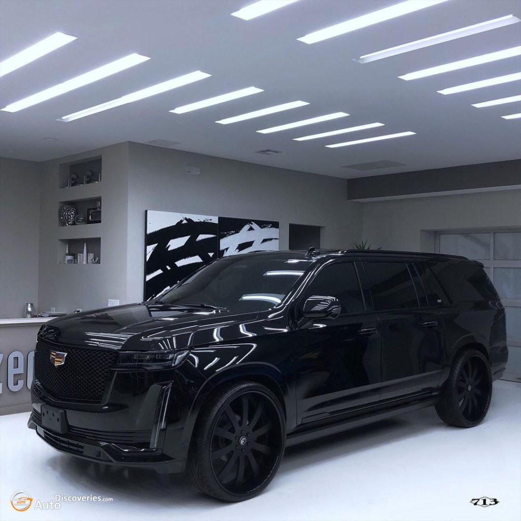 Tinted Cadillac Escalade On Black Forgiato Wheels Auto Discoveries